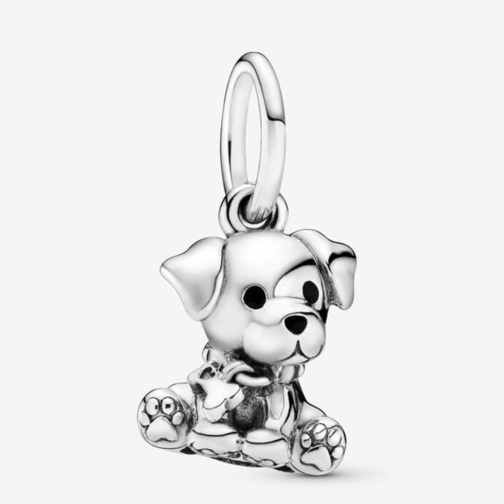 NWOT Labrador Puppy Dog Dangle Charm Sterling Silver 925